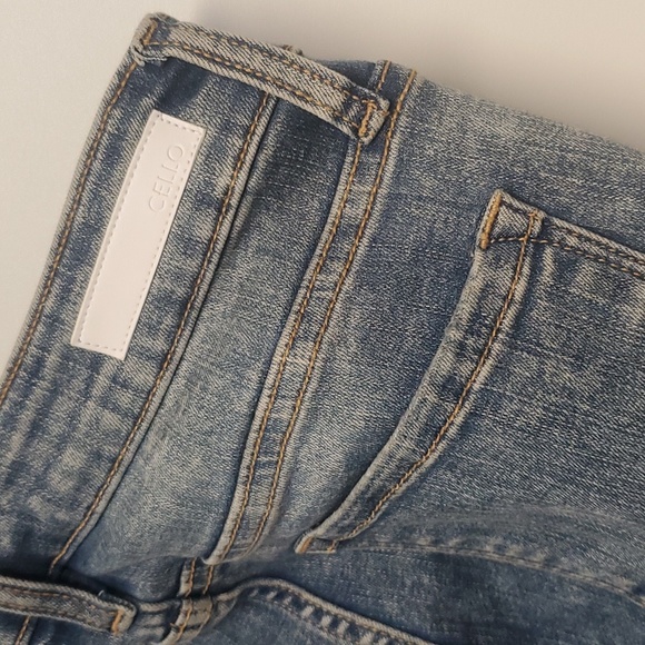 Cello High Waist Distressed Frayed Hem Skinny Denim Jeans Size 7 - Picture 8 of 9